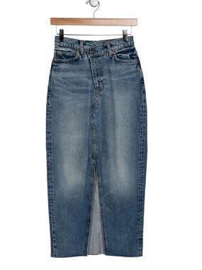 Reformation Denim Midi Skirt with Front Slit